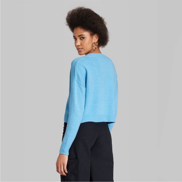 NWT Sky Blue Slouchy Oversized Button-Front Cardigan- XL - Picture 4 of 7